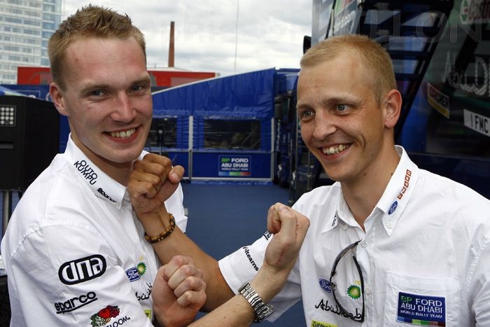 JM Latvala-M Hirvonen  Service Park Jyvaskyla.jpg